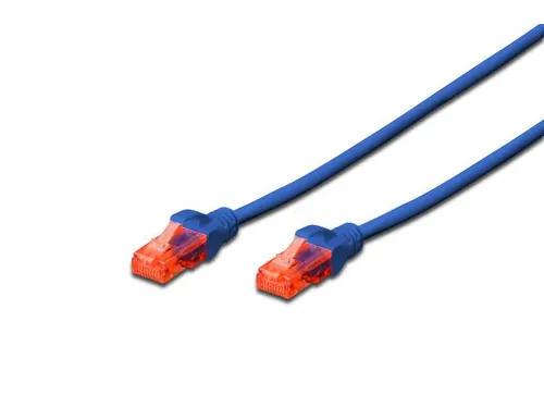CAT 6 U-UTP patchkabel Cu LSZH AWG 26/7 Lengte 0,25m Blauw