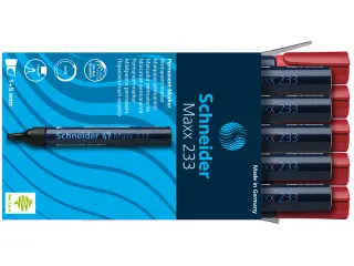 Marker Schneider Maxx 233 permanent beitelpunt rood - 4