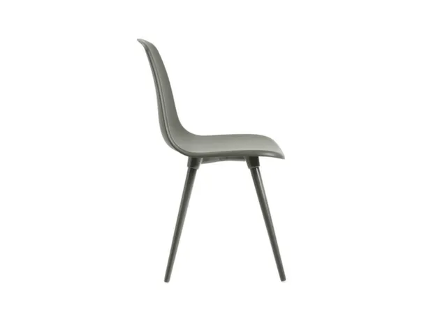 Chaise Visiteur 4 Pieds Gris Coque assise Plastique Gris
