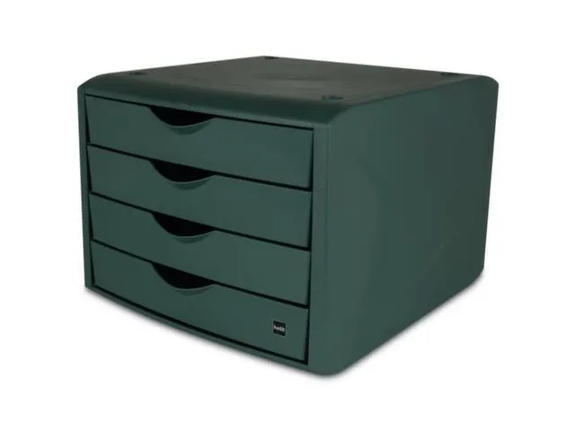 ladeblok,4xDIN A4,HxBxD 215x265x332mm,kunststof,groen