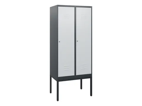 locker,HxBxD 1950x800x500mm,2vak,vak B 400mm,cil.-slot,voetonderstel