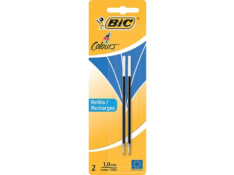 Balpenvulling BIC baliepen blauw blister à 2 stuks