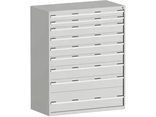 ladekast HxBxD 1600x1300x750mm 9laden RAL7035 - 2