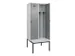locker met bank,voor scheiding van kleding,HxBxD 2120x800x815mm,2vak