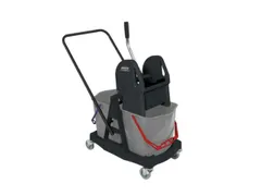 dweilwagen,emmer 2x17l ROOD/BLAUW,mopwringer,frame kunststof