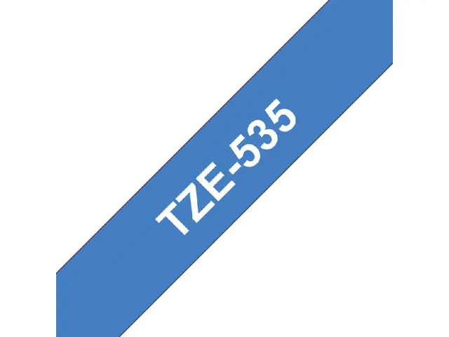 Labeltape Brother P-touch TZe-535 standaard 12mm wit op blauw