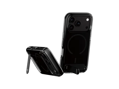 PanzerGlass CARE by Kickstand Case Smokey w. Black MagSafe iPhon