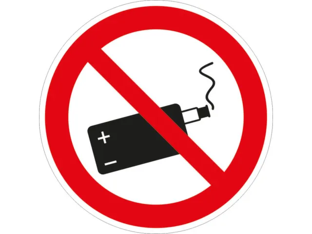 verbodsbord,E-sigaret verboden,PVC,Ø 100mm
