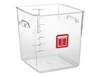 Vierkante Container 7.6 Liter Rubbermaid Transparant Rood