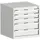 ladekast HxBxD 700x650x525mm 5laden romp RAL7035 front RAL7035