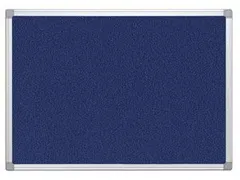 Textielbord Met Aluminium Frame 60x45cm Blauw Vilt
