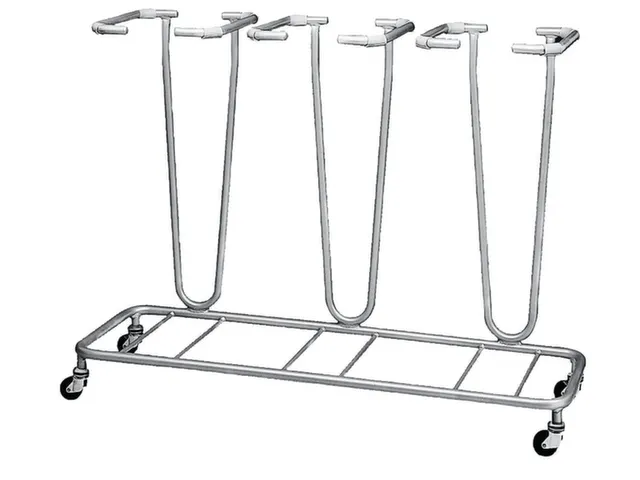 Afvalverzamelaar 3x70 Liter Afvalzakken Rvs Verrijdbaar