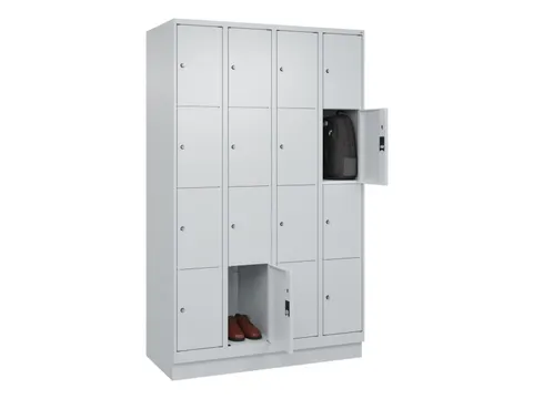 lockerkast,HxBxD 1950x1200x500mm,4x4vakken,vak B 300mm,cil.-slot