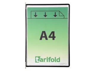 Zichtpaneel Tarifold A4 verticaal 230x343mm Zwart 10 stuks - 3