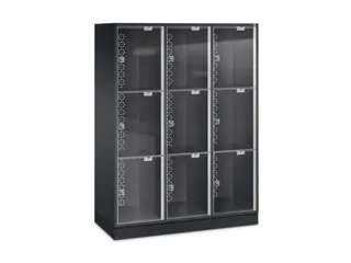 grootvolume-lockersysteem,HxBxD 1750x1220x500mm,3x3vakken,cil.-slot - 3
