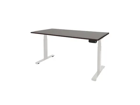 Dextro Plus Zit-sta Bureau Elektrisch 180x90 Logan Eiken 25mm Wit