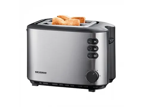 Severin Broodrooster alu/zwart 2 Sleuven