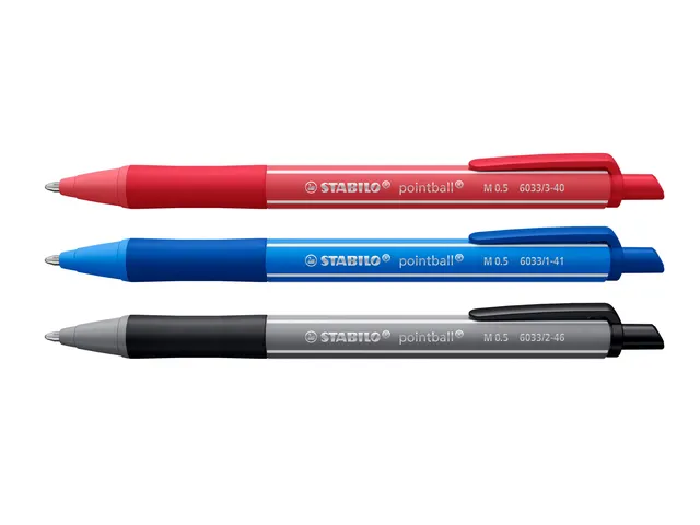 Stylo bille STABILO pointball Colorful Medium assorti blister 3 pièce