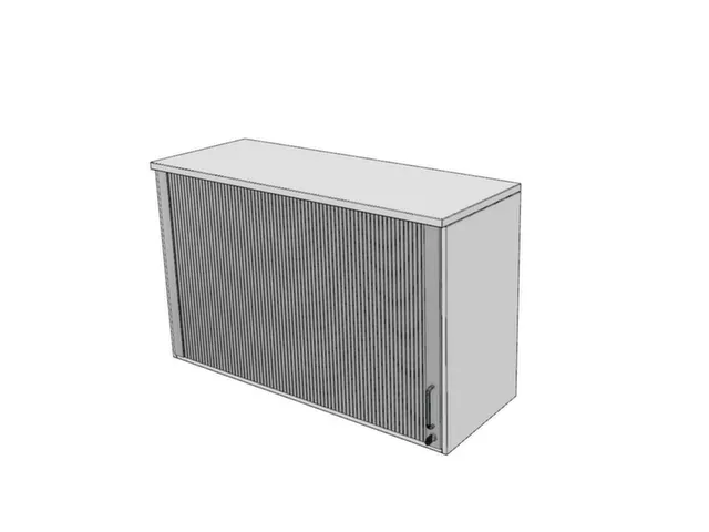 opzetkast,v. roldeurkast,HxBxD 740x1200x445mm,roldeur,cil.-slot,Bl-wit