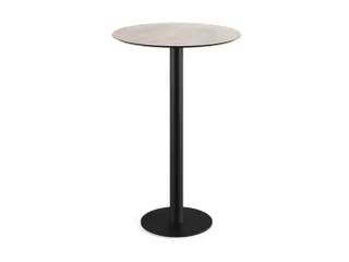 statafel,HxØ 730x700mm,rond,schotelvoet van staal,blad HPL Moonstone - 1