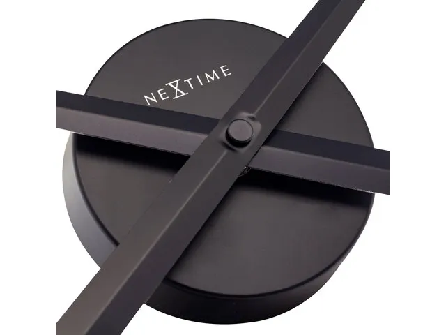Wandklok NeXtime dia. 70cm zwart 'Hands'