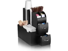 Organisatie Toren Koffiehoek of keuken zwart 7 compartimenten