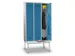 Armoire vestiaire avec banc,RAL7035,face avant RAL5012