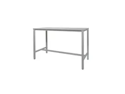 Domino Basic Statafel 180x80x110cm Grijs blad, Alu onderstel