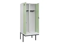 locker met bank,voor scheiding van kleding,HxBxD 2120x800x815mm,2vak