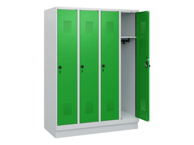 schoollocker,HxBxD 1630x1200x500mm,4vak,vak B 300mm,draaigrendel