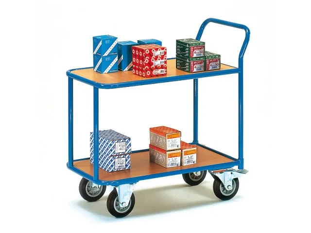 Tafelwagens 2602 400kg 2 Etages 1000x700mm Houten Plaat