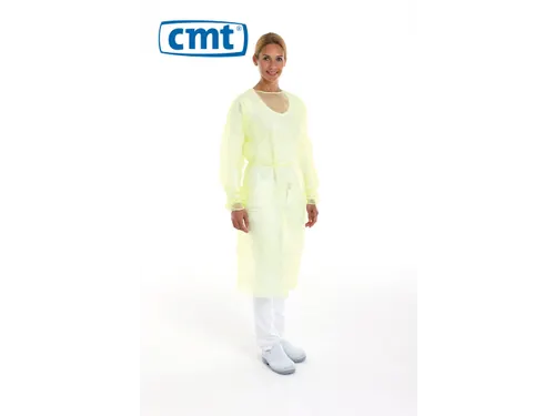 Pp Non Woven Isolatieschort Geel Latex Vrij Regular Weight 100 Stuks