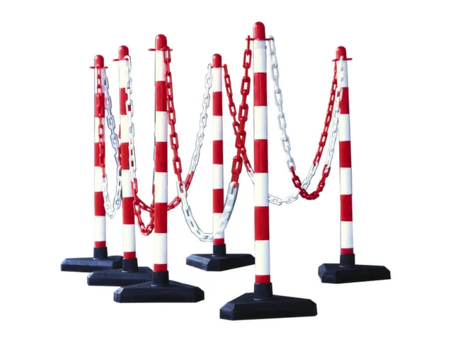 Kettingstaander-set 6 Kettingstaanders Driehoekige Voet 10m Ketting