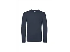 B&C E150 T-shirt met lange mouwen, marine, maat 3XL, per stuk