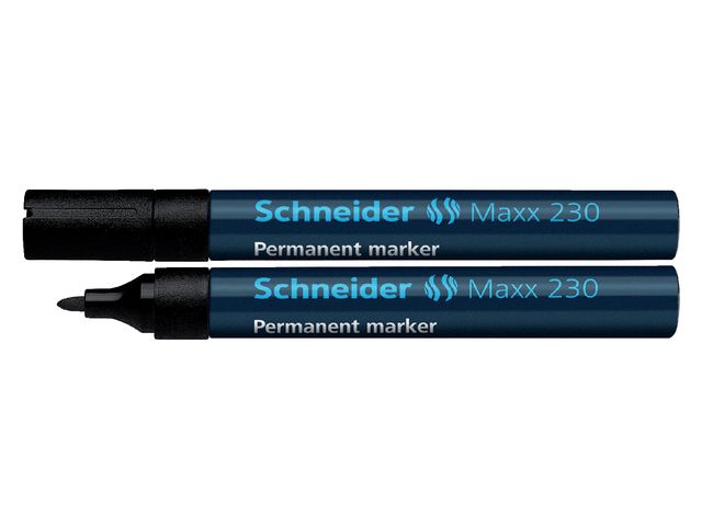 Viltstift Schneider 230 rond zwart 1-3mm | ViltstiftenShop.nl