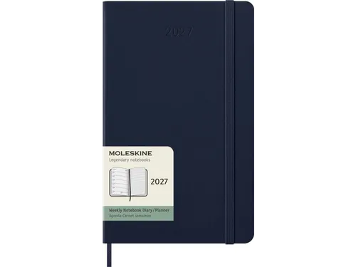 Agenda 2027 Moleskine 12M Weekly 7dag/1pagina large hc sapphire blue