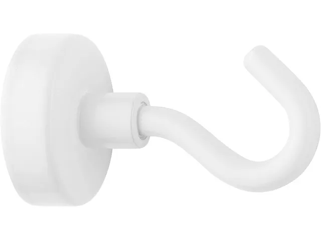 Magneet Westcott met haak 25mm wit. Trekkracht +/- 15kg