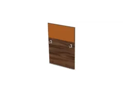 baliepaneel bureau aanbouw rechts NP-tiepolo nut BN3005-geel 800mm