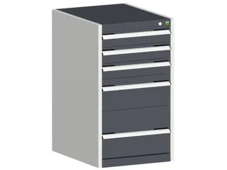 ladekast HxBxD 900x525x650mm 5laden romp RAL7035 front RAL7016 - 1