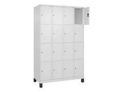 lockerkast,HxBxD 1950x1200x500mm,4x4vakken,vak B 300mm,cil.-slot