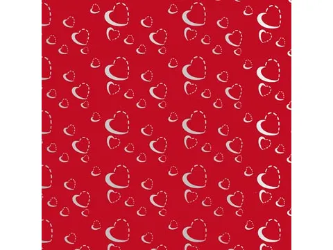 Geschenkpapier Silver Hearts 70 cm x 2 m