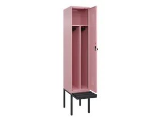 locker met bank,voor scheiding van kleding,HxBxD 2120x400x815mm,1vak - 1