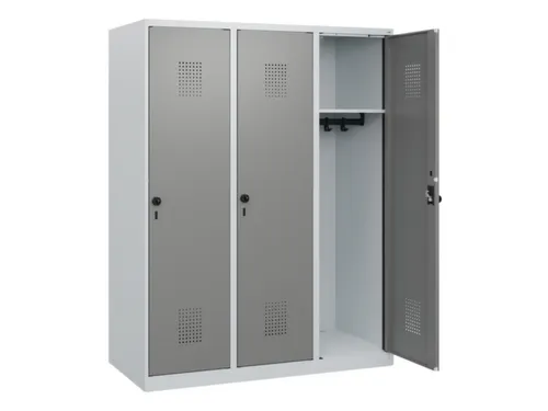schoollocker,HxBxD 1530x1200x500mm,3vak,vak B 400mm,draaigrendel