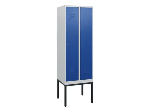 locker,HxBxD 1950x600x500mm,2vak,vak B 300mm,cil.-slot,voetonderstel
