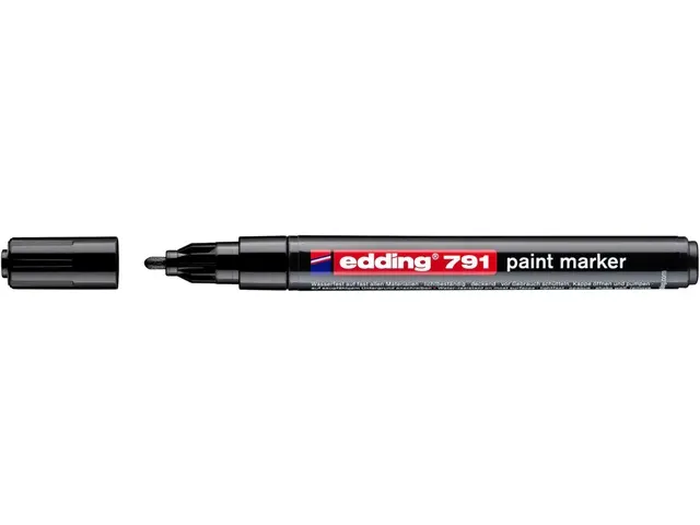 Paintmarker edding 791 op alcoholbasis 1-2mm zwart