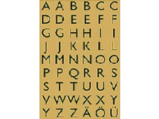 Etiket Herma 4145 13x12mm Letters A-Z Zwart op Goud 216 stuks - 2