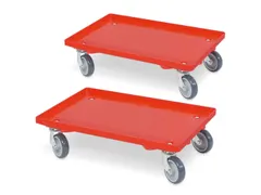 onderwagen voor kratten,draagverm. 250kg,laadvl. LxB 607x407mm