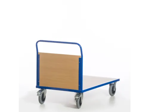 kopwandwagen,draagverm. 600kg,laadvl. LxB 1200x800mm,houtplaat,1wand