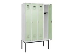 locker,HxBxD 2120x1200x500mm,4vak,vak B 300mm,cil.-slot,voetonderstel