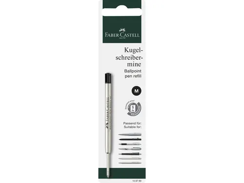 Vulling Faber-Castell Hexo balpen, M, Zwart op blisterkaart